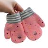 Kids Winter Gloves Cute Cartoon Plush Warm Gloves Fleece-Lined Thickened Windproof Gloves for Boys Girls Outdoor Playing