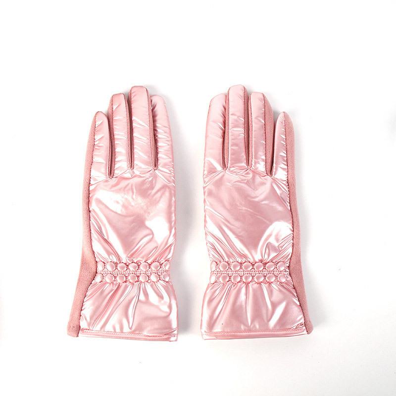 Перчатки женские бархатные утолщенные пуховые ветрозащитные и морозостойкие велосипедные сенсорные перчатки для сенсорного экрана теплые мохнатые темпераментные перчатки