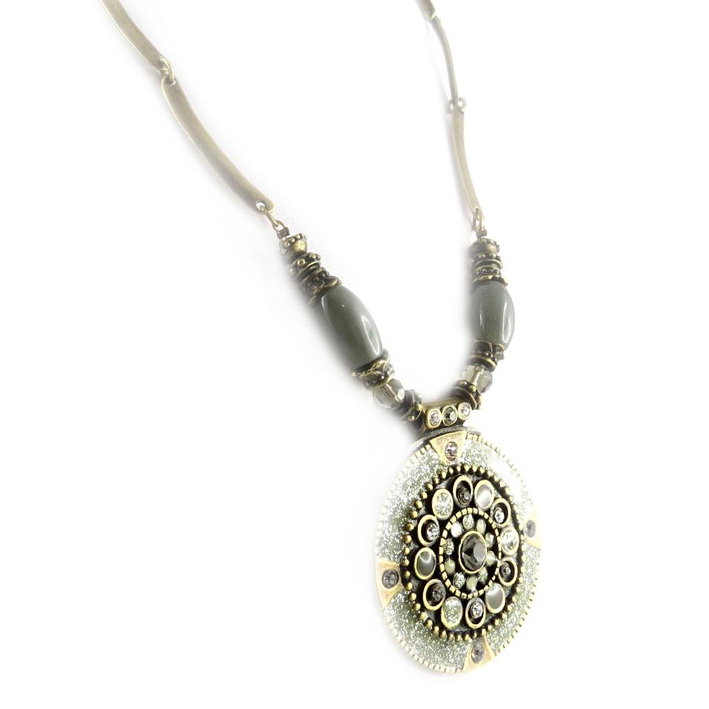 Les Trésors De Lily [E2540] — дизайнерское колье Byzance золотисто-серого цвета