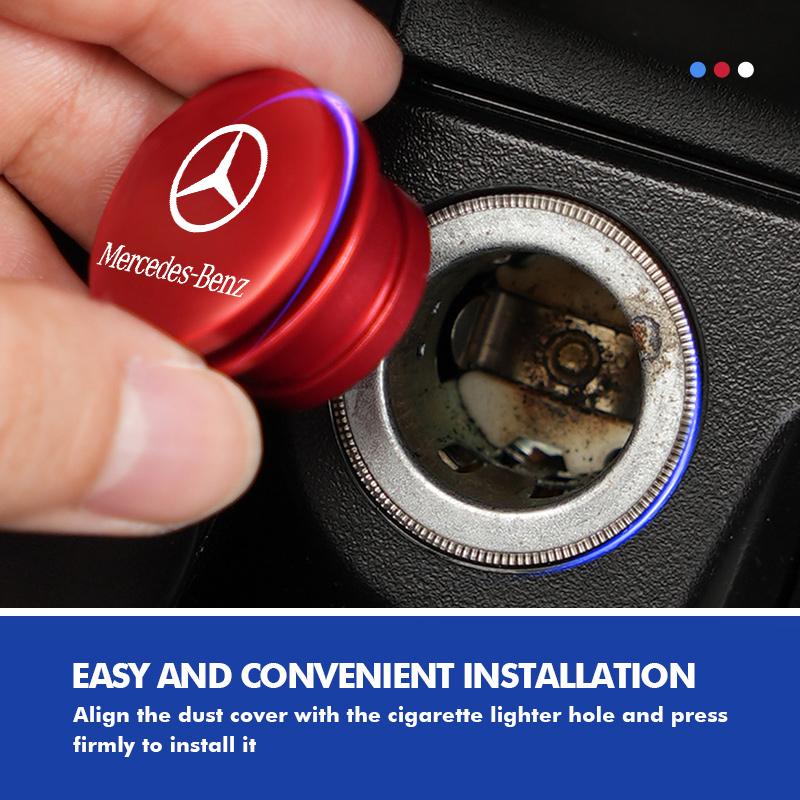 AABGX1 Car Cigarette Lighter Dust Cover Dustproof Decoration Cap Interior Accessories For Benz AMG Exclusive A C E R V Class CLA CLS