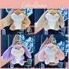 Cute Rabbit Plush Toy With Silver Keyring For Bag Accessory And Collection