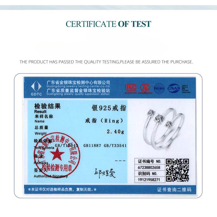 Сверкающее кольцо с цирконами, модное двухслойное кольцо из стерлингового серебра S925.