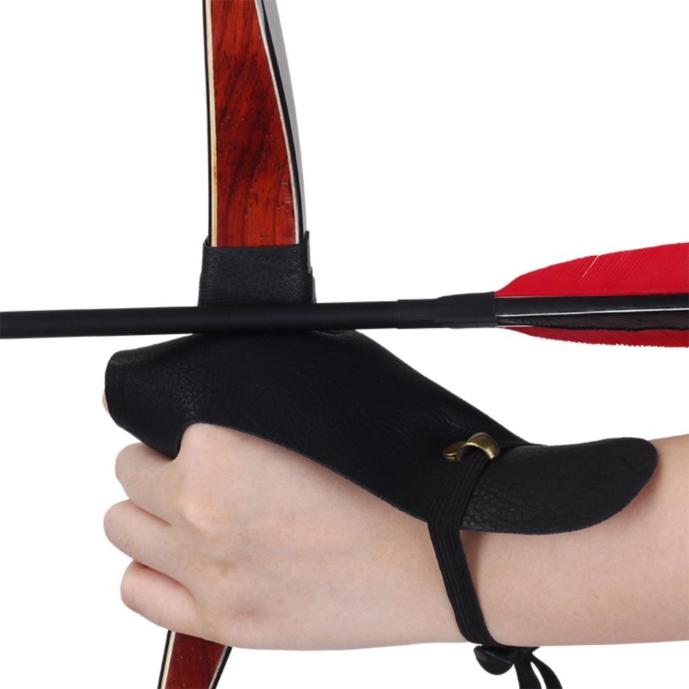 Archery Hand Guard Protector Leather Shooting Glove for Left Hand