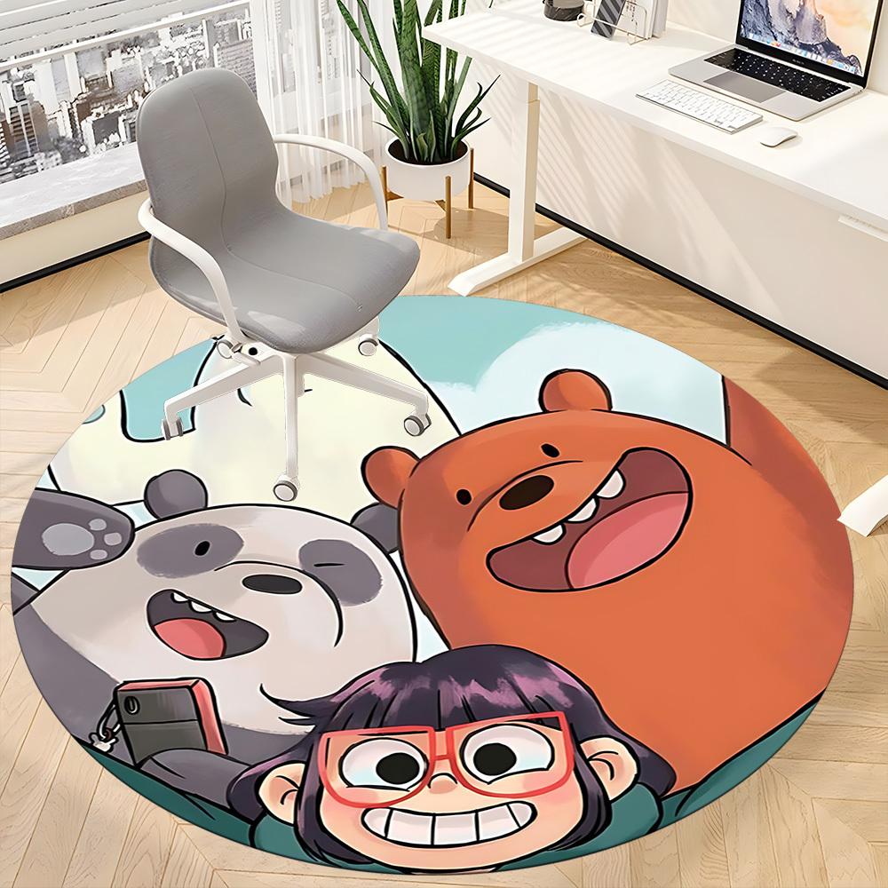 Коврик для пола We Bare Bears Friends Office, круглый, под офисные стулья, спальня, гостиная, декор для дома a1022119
