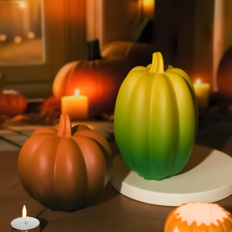 1/3Pcs Pumpkin Scented Candle Silicone Mold Diy Candle Making Handmade Autumn Theme Plant Resin Halloween Thanksgiving Decor