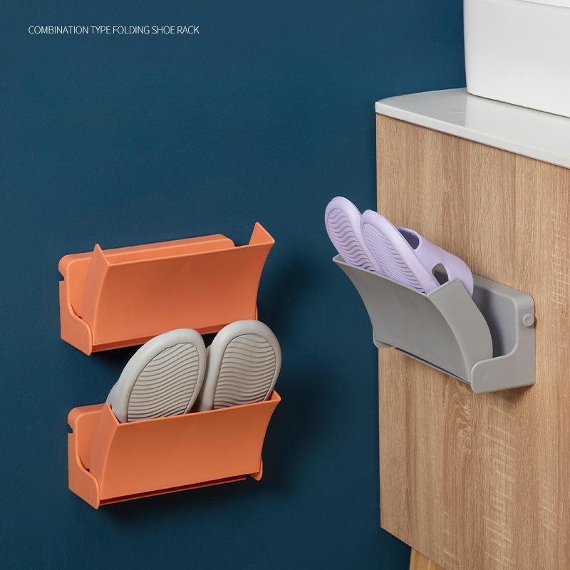 Складная полка для обуви, без перфорации, бытовой, простой шкаф для обуви. Хранение обуви можно собрать и соединить для экономии места.