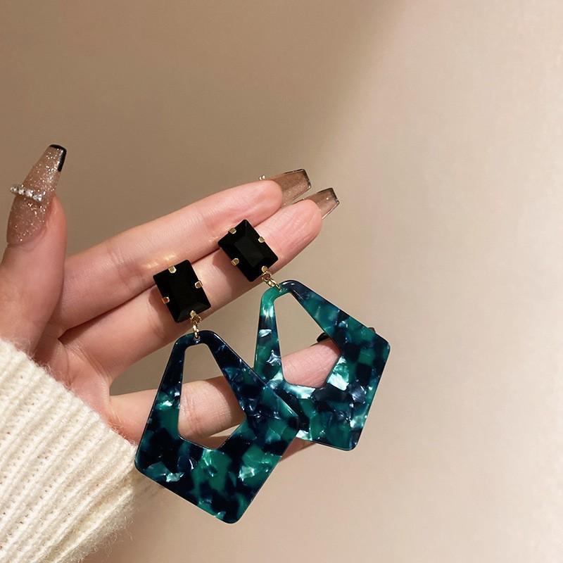 Акриловые геометрические серьги с ощущением роскоши, нишевой индивидуальности, модные серьги, европейские и американские минималистичные серьги