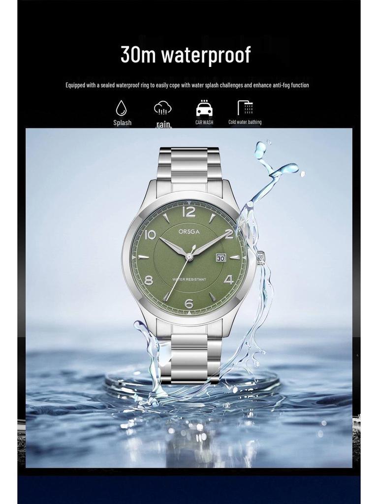 ORSGA Мужские Модные Водонепроницаемые Деловые Кварцевые Часы с Календарем