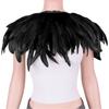 Перьевая шаль Яркий цвет Хэллоуин Вечеринки Плащ Носить как юбку или шаль Шаль в готическом стиле с лентой на шнуровке Аксессуар для костюма