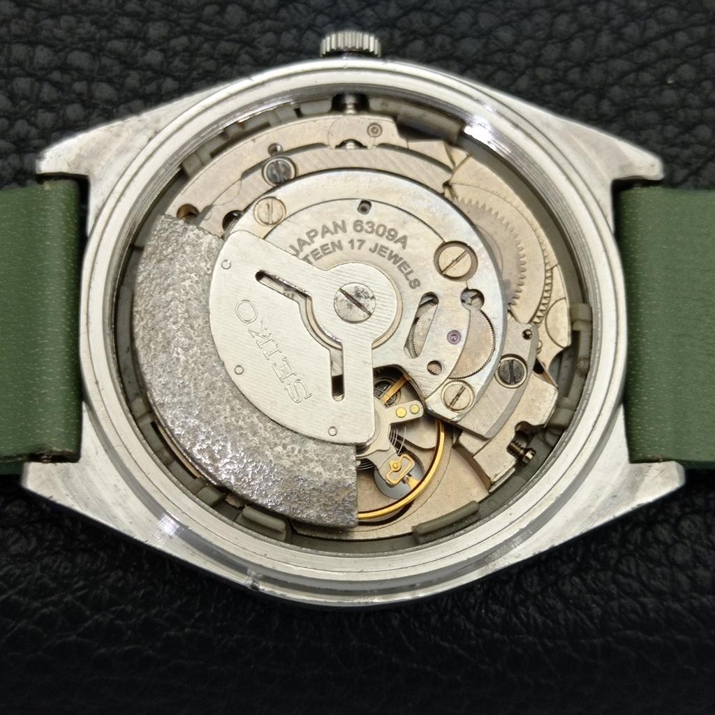 АВТОМАТИЧЕСКИЕ 6309A ВИНТАЖНЫЕ SEIKO ЯПОНИЯ МУЖСКИЕ ЧАСЫ С ЗЕЛЕНЫМ ЦВЕТОМ ЦИФЕРБЛАТА a701559-5