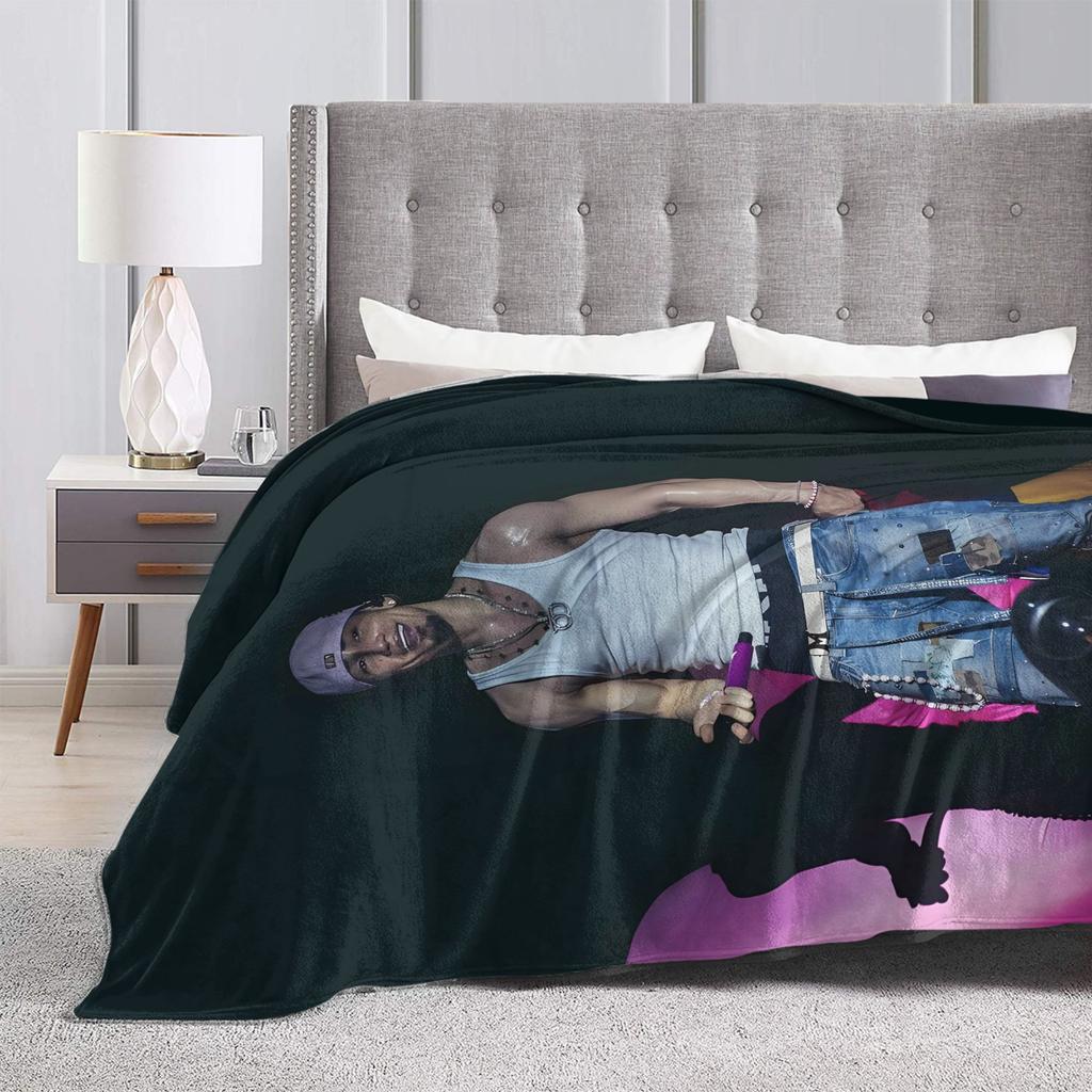 Warm Soft BlanketsKids Adult Decorative Omar Courtz Singer Throw Blanket Flannel Bedspread For Couch Chair Print Sofa Bed Cover