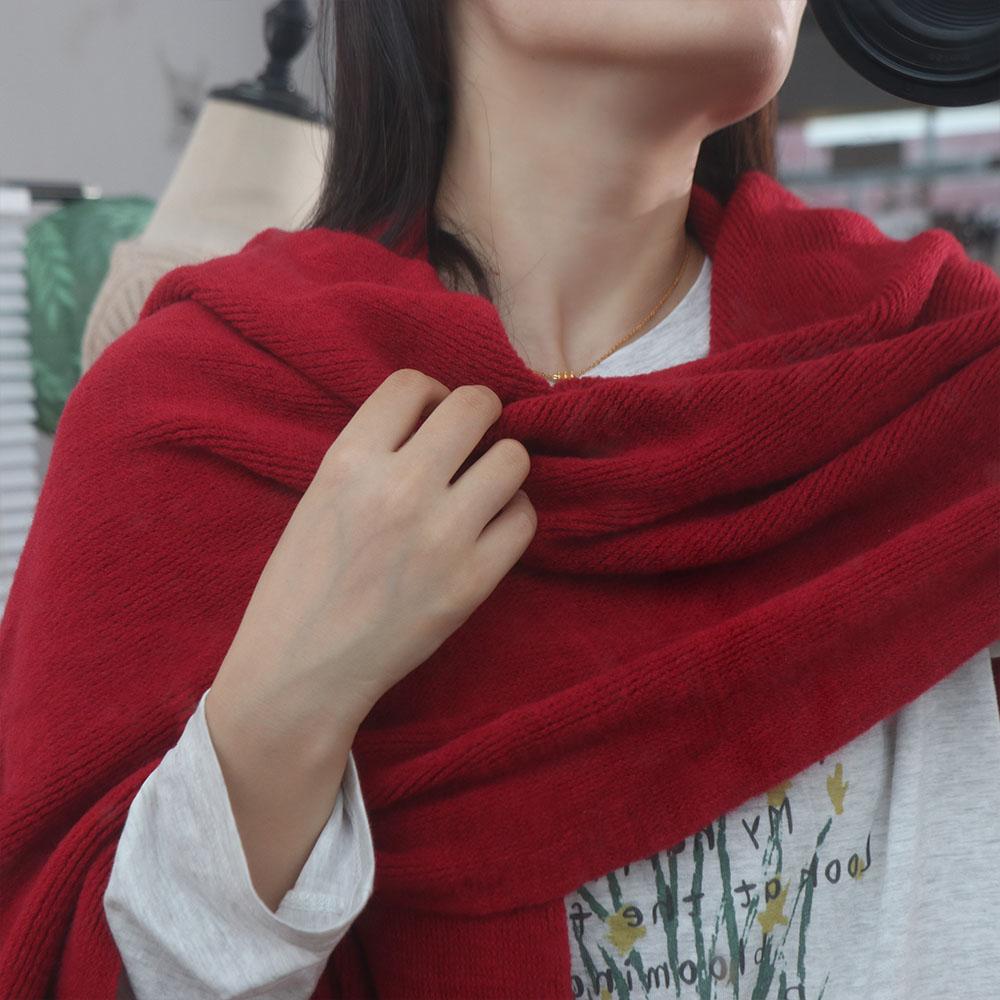 Simple Men Wool Scarf Solid Color Coldproof Scarf High Quality Winter Cashmere Scarf Males