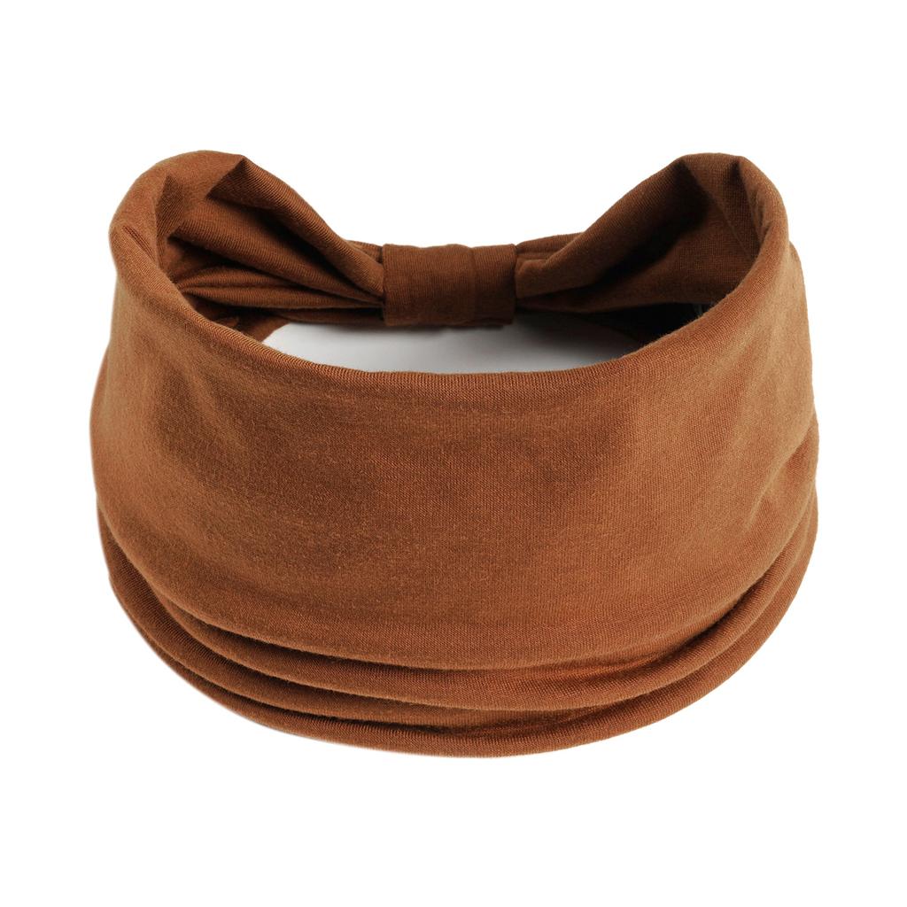 1PC Boho Solid Color Wide Headbands Vintage Knot Elastic Turban Headwrap for Women Girls Hair Accessories