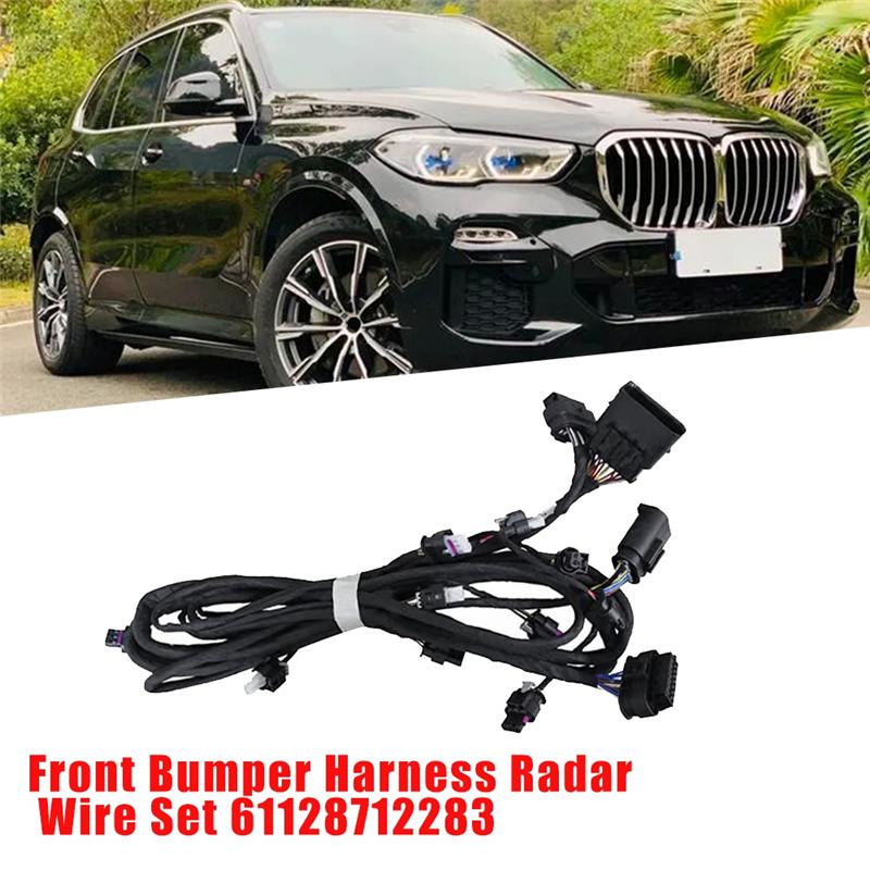 AEA6-Car Front Bumper Harness Wire Set 25DX 30DX 40IX 45EX Radar PDC Parking Aid Wiring Plastic For BMW X5 G05 2018-2022