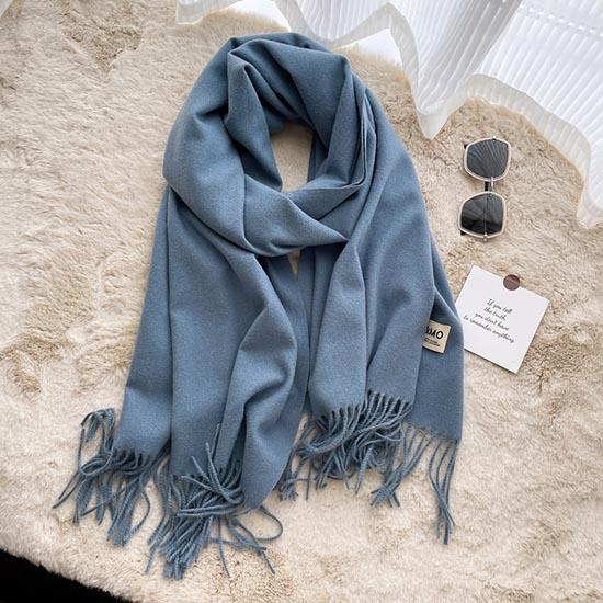 Winter Women Scarf Female Luxury Brand Scarves Lady Tassel Bandana Women Solid Shawl