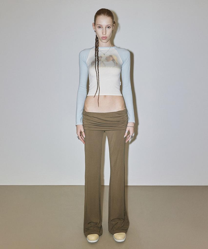 SCULPTOR Jersey Lowrise Track Pants Khaki