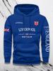 British Flag Print Trendy Men Women Hooded Sweatshirt Autumn Winter Daily Outdoor Vacation Fitness Casual Loose Warm Sportswear