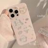 Корейский Мультяшный Милый Кот Чехол Для Телефона Для iphone 16 15 14 13 12 11 Pro Max 16E X XR XS Max 7 8 Plus Кавайный Ударопрочный Задний Чехол