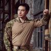 Тактическая камуфляжная рубашка с длинным рукавом для тренировок на открытом воздухе, походов, кемпинга, мужская, женская, военного стиля, боевая форма