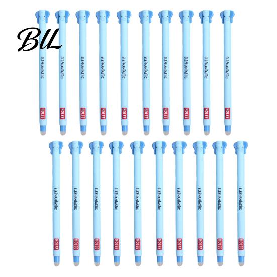 Soft Rubber Grip Pen 20Pcs Cartoon Animal Erasable Gel Pens for Kids 0.7mm Cute Cap Design Smooth Writing Stationery Easy Erase Fun School Supplies
