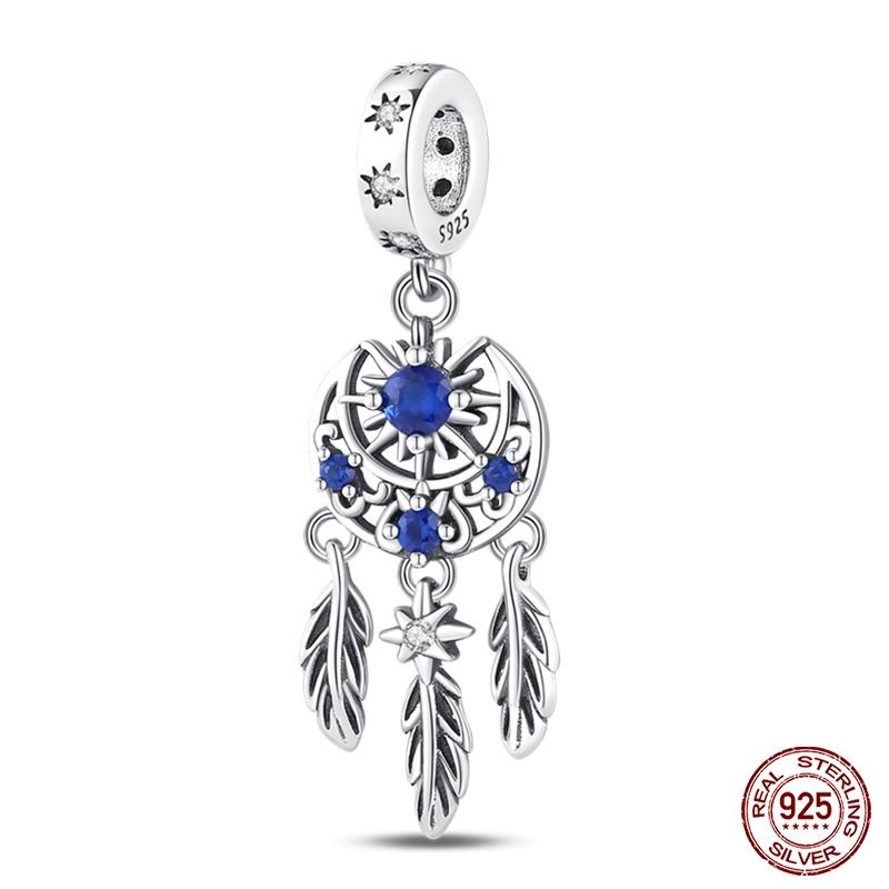 100% Настоящая Медь Перья Ловец Снов Кисточки Шармы Бусины Подходят для Оригинального Браслета-Браслета Qikaola Модная Бижутерия Сделай Сам