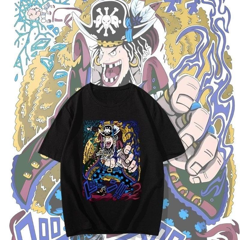 ONE PIECE Japanese Cartoon Animation Black Beard Animation Derivatives Two-dimensional Peripheral Short-sleeved Summer Male