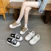 Cheese Pie Spring New Trend Color Matching Platform Casual Board Shoes Versatile Height Increase Round Head White Shoes Women