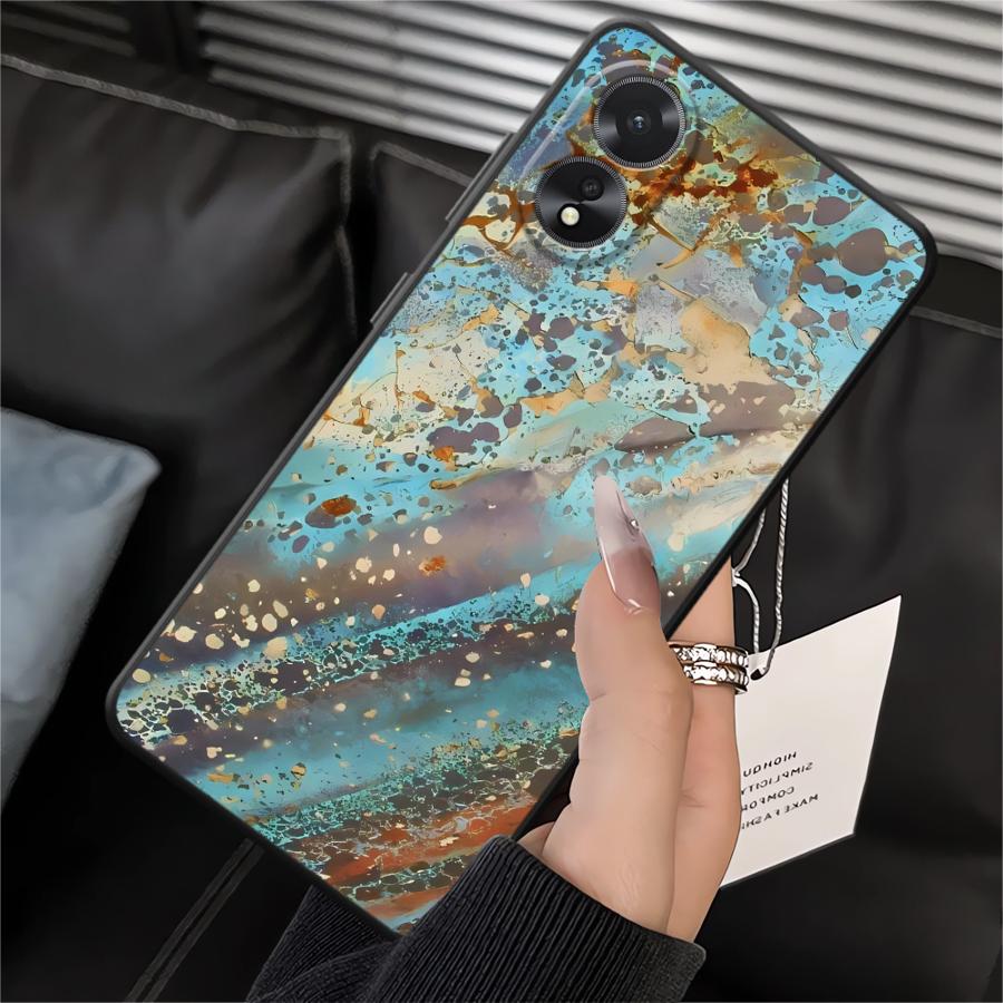 Чехол для телефона Oppo A15 A32 A16 A33 A71 A17 A32 A73 A53 A12 A36 A11 A37 A54 A18 A31 A72 A52 A9 A38 Ретро Ржавые Пятна