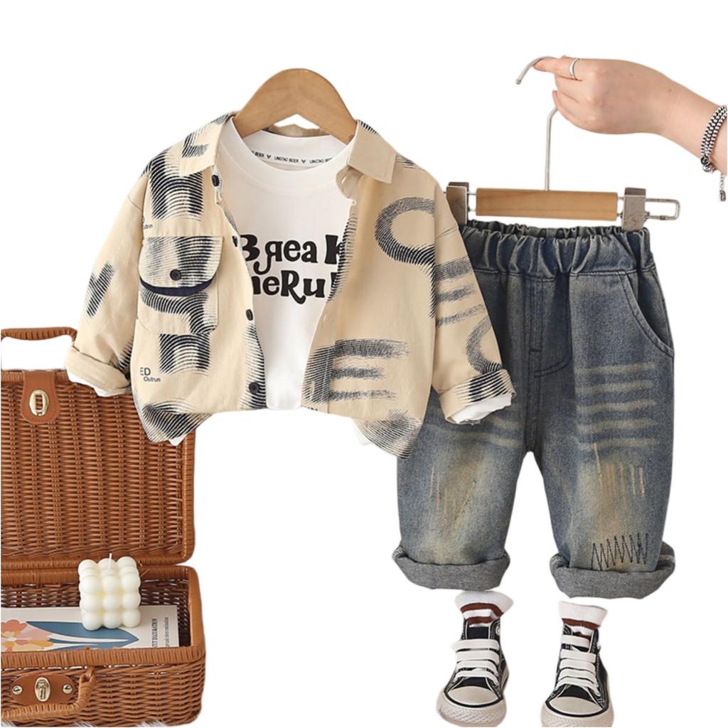 Детский повседневный комплект с длинным рукавом, удобные наряды для повседневной носки