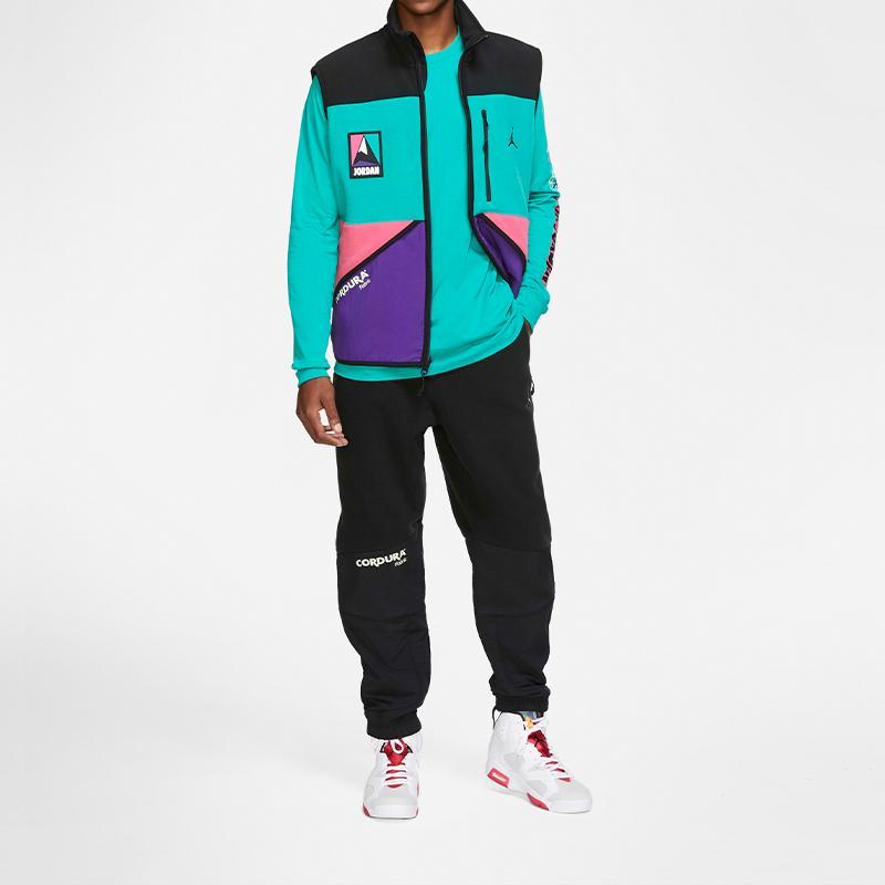 Jordan Зимние брюки-джоггеры из ткани Cordura на флисовой подкладке в стиле пэчворк, мужские брюки черного цвета CT3385-010
