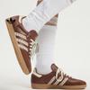 Adidas "Обувь с Т-образной головкой" SAMBA OG Merlot Классические кроссовки Женские Adidas Трилистник JR8821