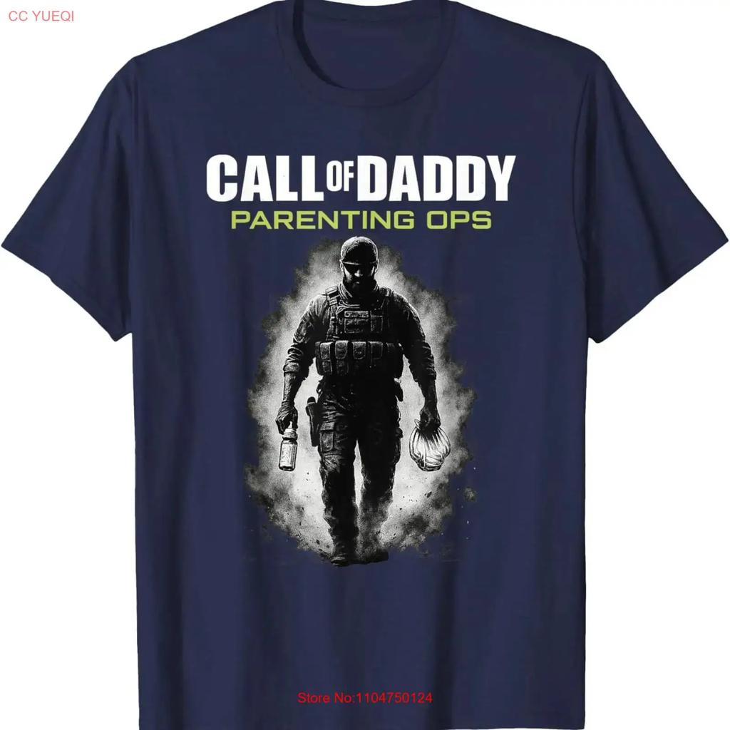 Call of Daddy Parenting Ops Father's Day Great Dad Joke T Shirt vintage Washed Casual Soft Breathable streetwear Stylish