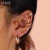 Punk Gold Color Animal Snake Clip Earrings Ear Clip Without Piercing for Women Men Fake Piercing Ear Cuffs Trendy Jewelry