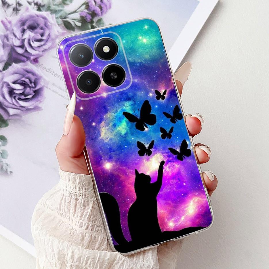 Чехол для Honor X5b 4G GFY-LX2 Милый Расписной Чехол Прозрачный Силиконовый Мягкий ТПУ Чехол для Телефона Для Honor X5b Plus HonorX5b Задняя Крышка Coque