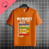 Funny My Perfect Cruise Day Graphic Tshirt for Unisex  Unisex Casual Fashion Short Sleeve Pure Cotton Tshirt for Family Trip Wear