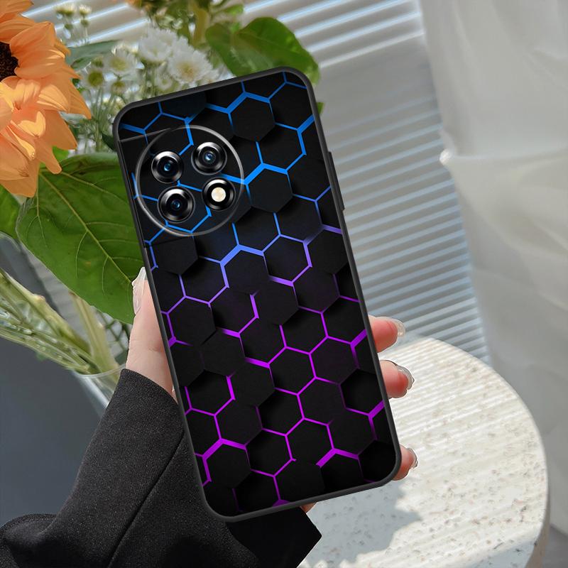 3D Шестиугольный Чехол-Светильник Для OnePlus 15 15R 12 12R 13T 13R 13 11 10 10R 10T 8T Nord 5 CE 2 3 4 Lite N20 N30 Чехол