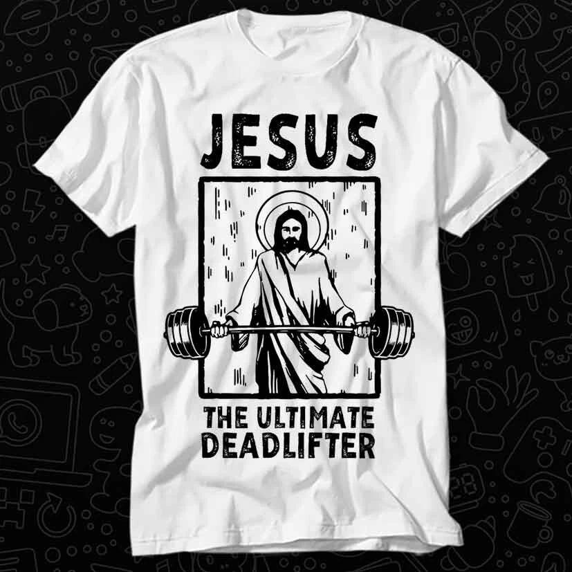 Иисус Ultimate Deadlifter Футболка для зала Тренировок Фитнеса 564