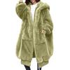 Fashion Casual Women's Sheep Shearing Stitching Coat Women's Mid-length Wool Coat