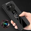 Чехол для Huawei Mate 70 Air из ПУ-кожи, матовый, с магнитным кольцом-держателем, противоударная крышка для Mate70Air, силиконовый мягкий каркас