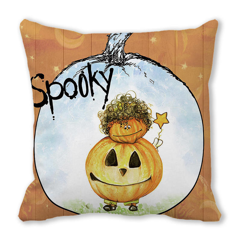 Хэллоуин ужас тыквенный принт наволочка для дома гостиная диван украшение квадратная полиэстеровая наволочка