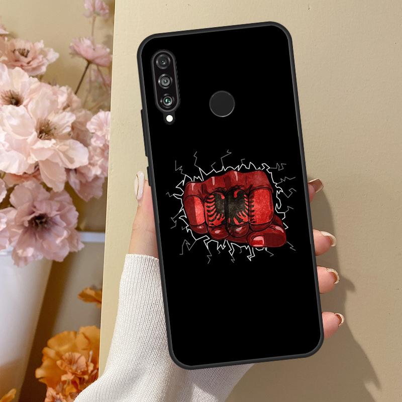 Albanian Flag Eagle For Huawei Nova 11 Pro 9 10 SE Y70 Y60 Y90 Y61 Y91 Y73 Y72 12s 12i 11i 8i P30 P40 Lite Case