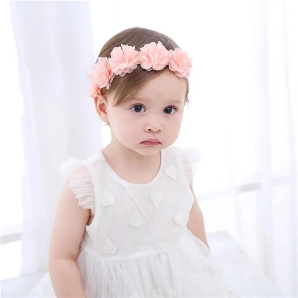 Elastic Headband Chiffon Flower Hair Band New Baby Headband for Kids Children Newborn Toddler