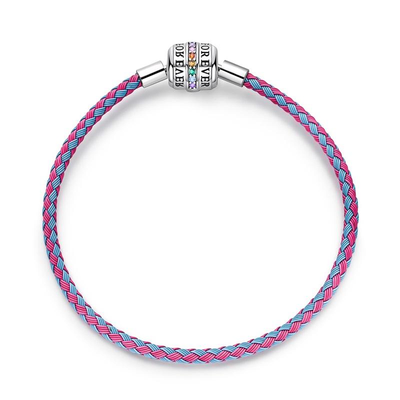 100% Серебряный Браслет Подходит для Оригинальных Бусин-Подвесок DIY Изготовление Украшений Ослепительная Цепочка с Цирконами Браслет Для Женщин