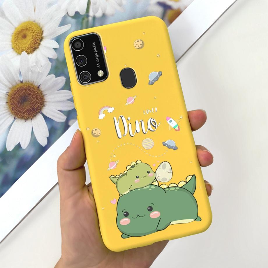 For Samsung M31 M21 2020 SM-M215F Case Ultra Soft Bumper Flower Cat Painting Housing On Smasung Galaxy M21 M 31 Funda Bumper