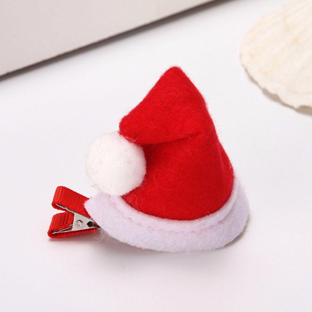 Snowflake Christmas Hat Hairpin Korean Style Headwear Kids Hair Accessories Christmas Hair Clip