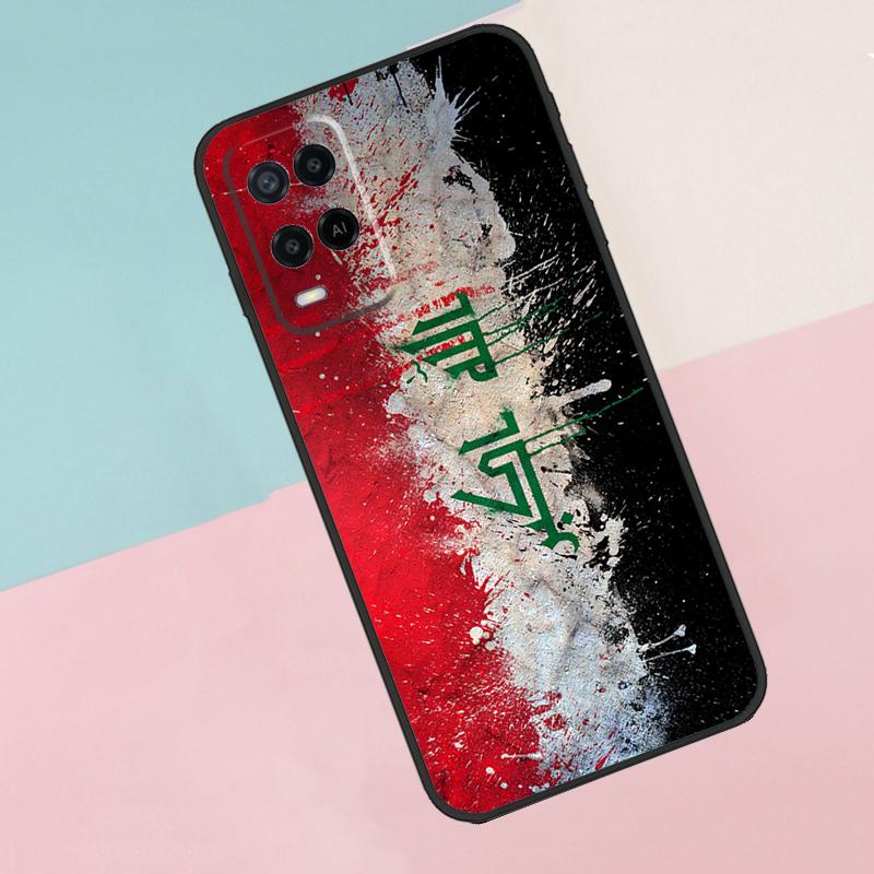 Iraqi Iraq National Flag For Oppo A17 A77 A60 A74 A94 A54 A18 A38 A58 A78 A98 A40 A80 A16 A76 A96 A15 A57S Phone Case