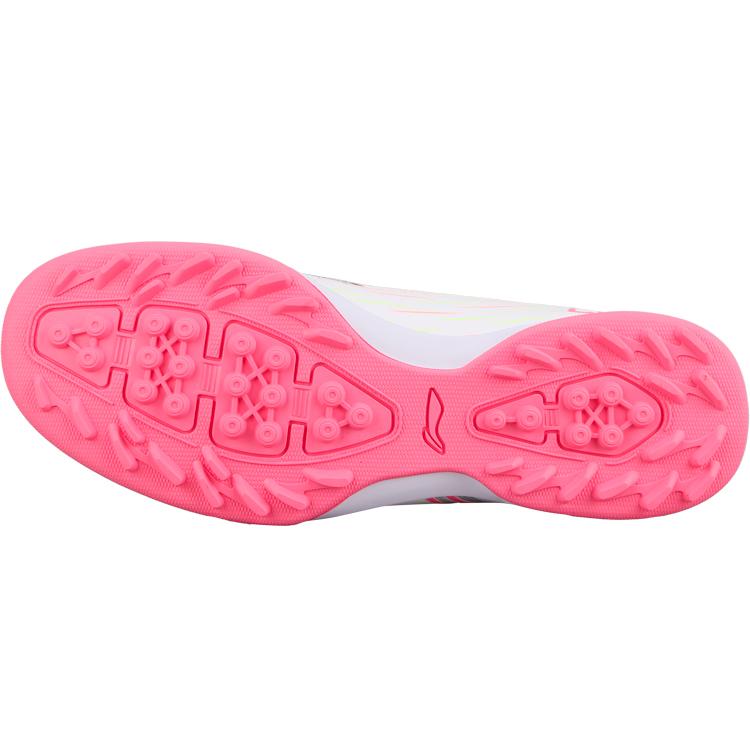 Li Ning Kids PU Speed Shadow Entry TF Sports Niche Football Shoes Kids Football Shoes Pink YKGU026-5