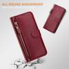 Для Xiaomi Redmi 15C 4G (Глобальный) (171 мм)/Poco C85 4G (171 мм) Чехол Карман на молнии Множество слотов для карт Кожаный чехол для телефона