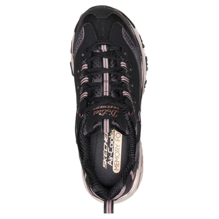 Skechers DLites Eva Classic Круглый носок Низкие папины кроссовки Женские кроссовки 150873-BKRG