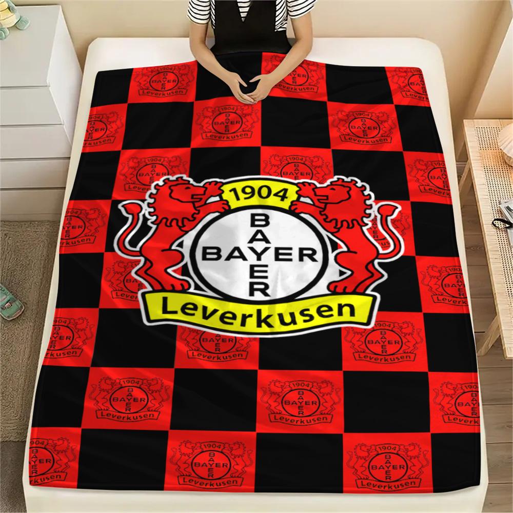 1Pc Bayer 04 Leverkusen Print Flannel Blanket High Quality Warm Comfortable Cover for All Seasons Perfect for Gifts Home Decor